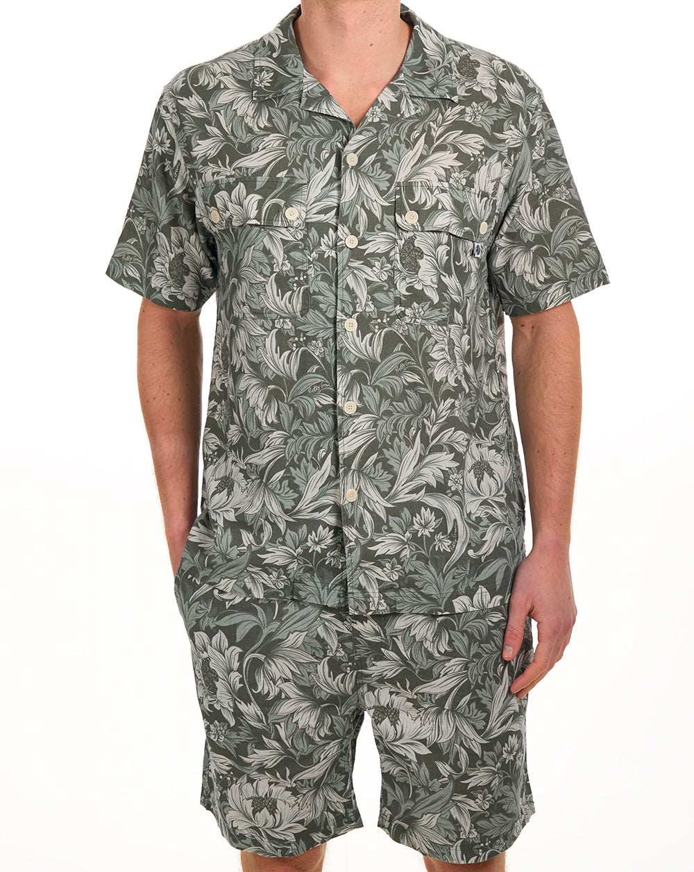 Pretty Green Bostall Printed Shorts Green