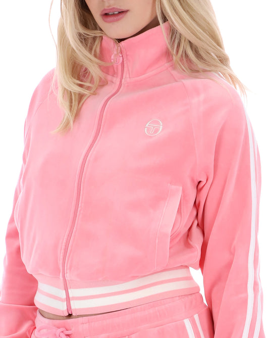Sergio Tacchini Women Sergio Tacchini Carmella Velour Track Top Pink/Gardenia