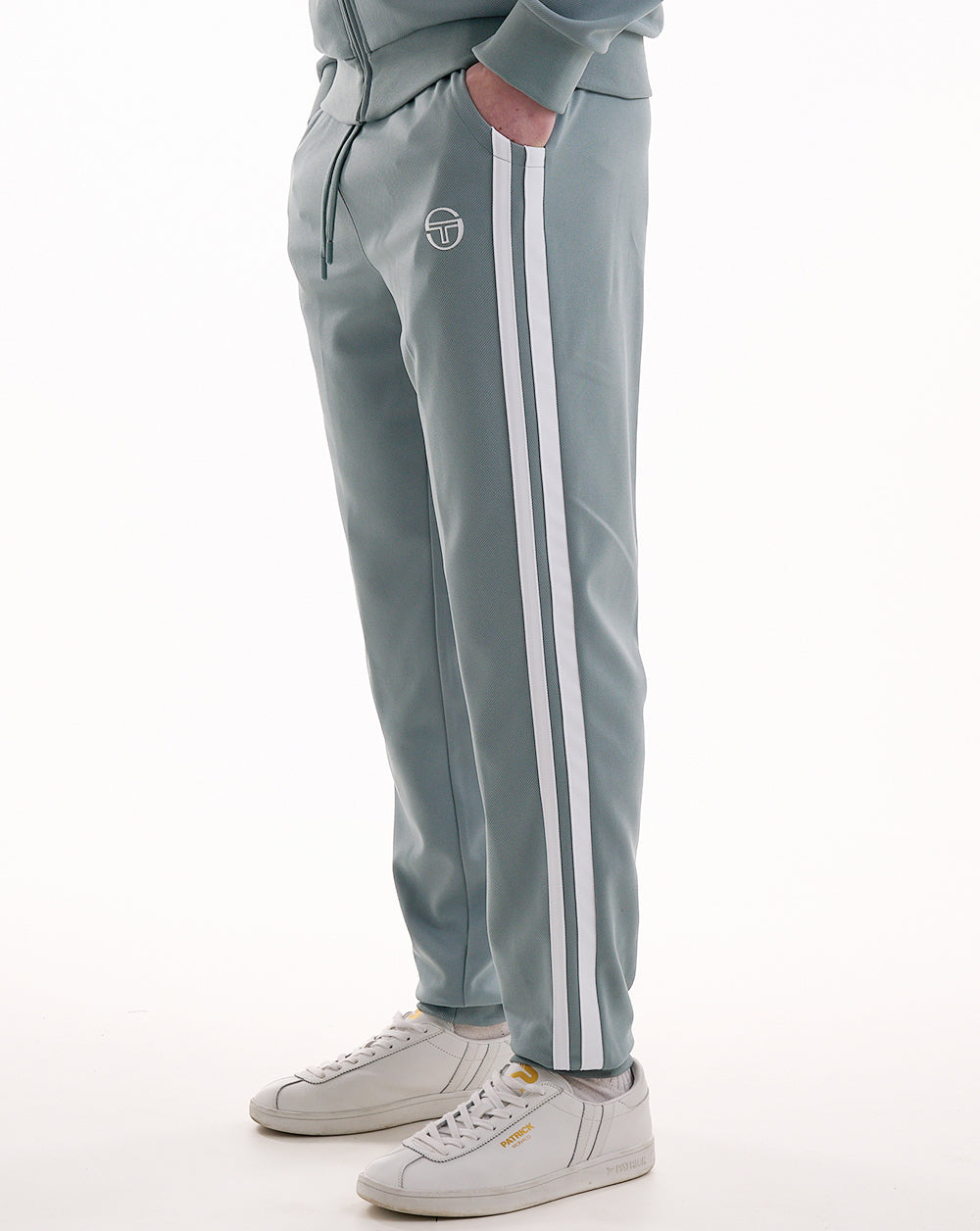 Sergio Tacchini 2 Stripe Track Pants Lead White