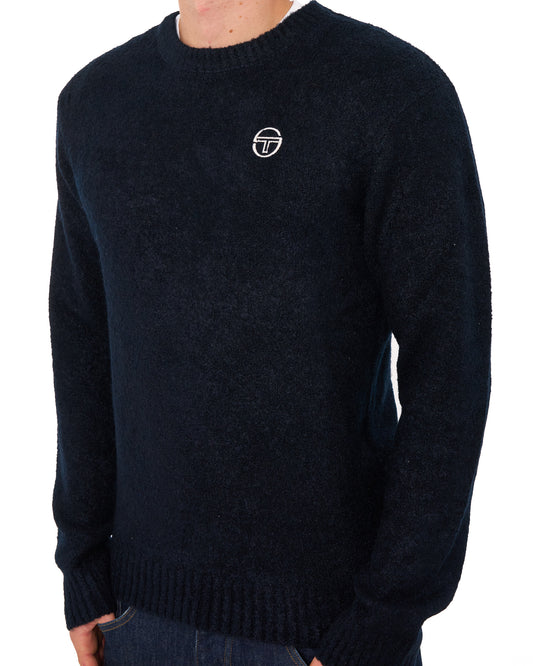 Sergio Tacchini Sergio Tacchini Caputo Boucle Crew Knit Navy Blue