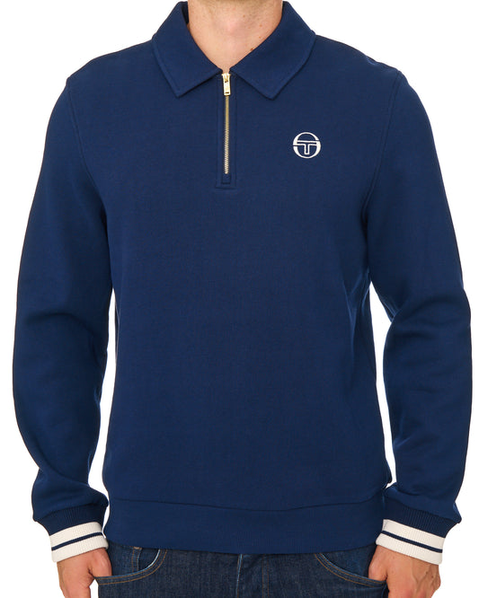 Sergio Tacchini Sergio Tacchini Court Zip Polo Sweat Navy Blue