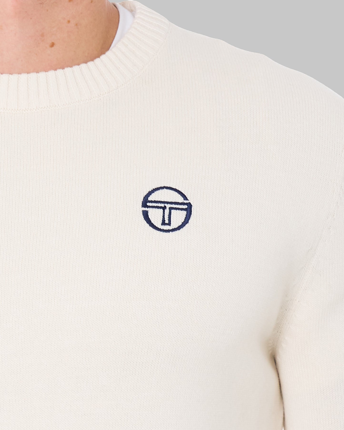 Sergio Tacchini Jimmy Crew Knit Gardenia