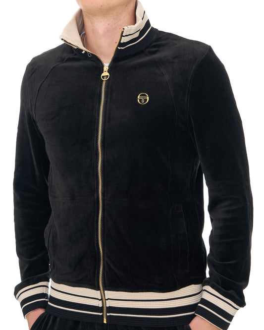 Sergio Tacchini Sergio Tacchini Lazzari Velour Track Top Black