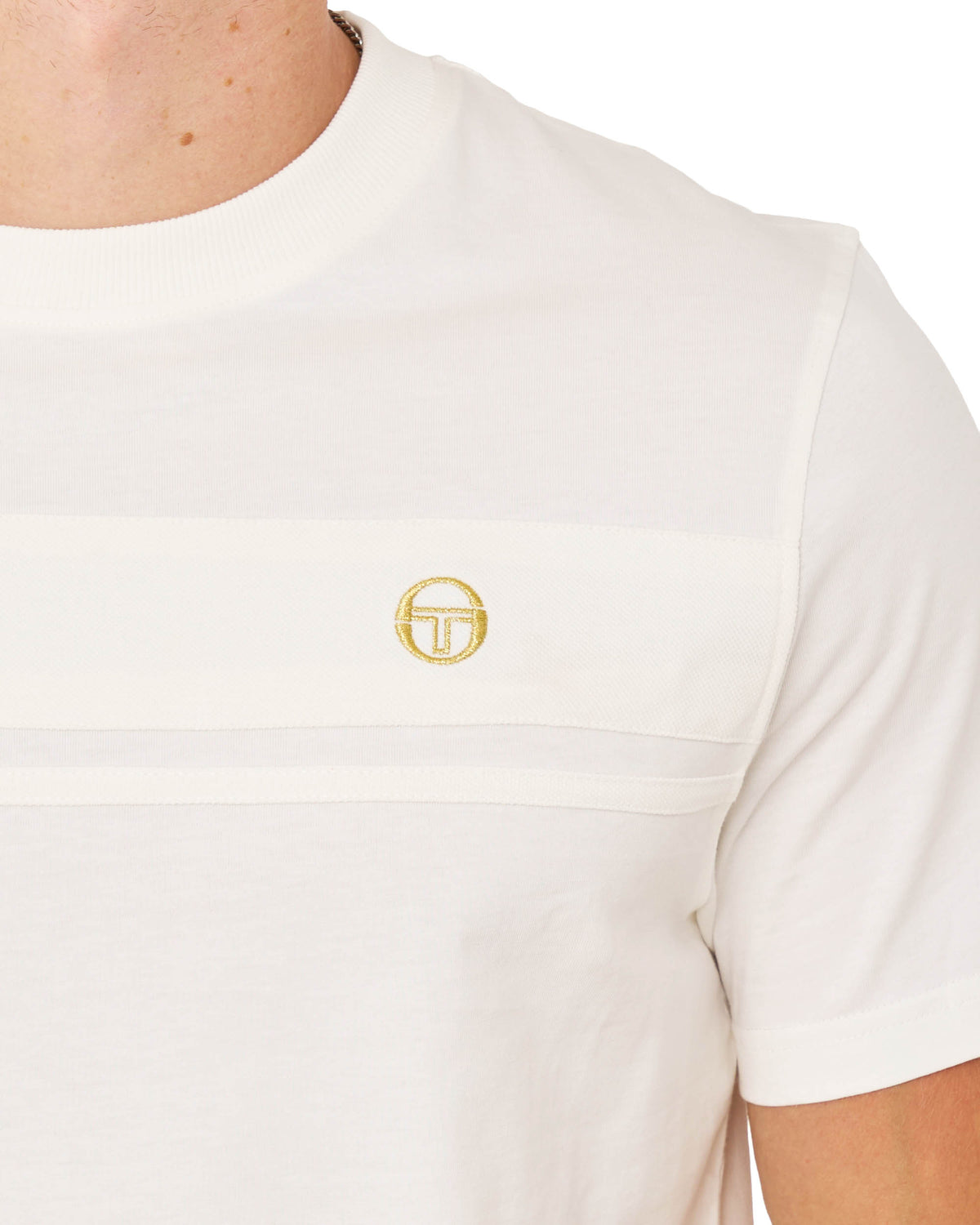 Sergio Tacchini Tonal Masters T Shirt Gardenia