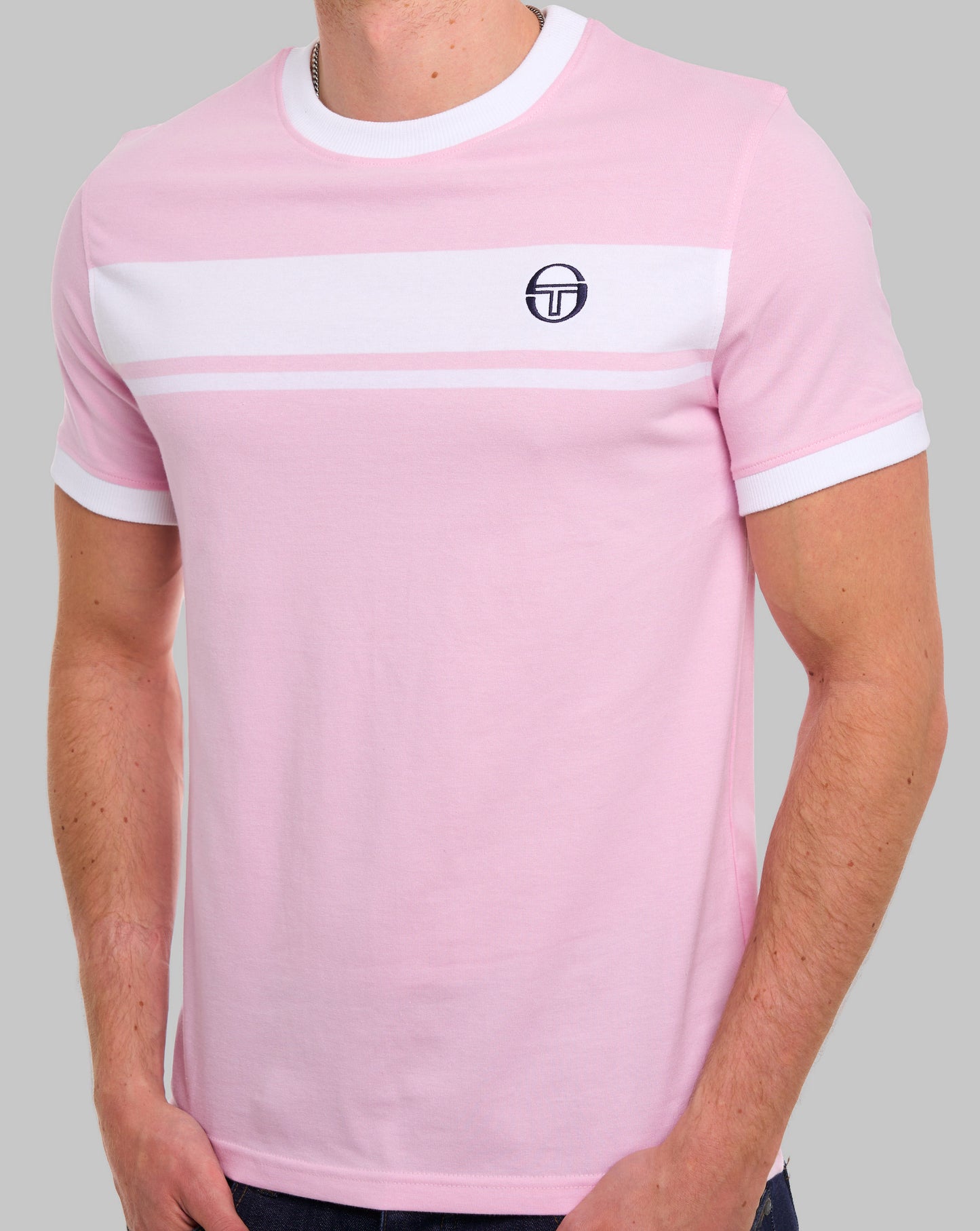 Sergio Tacchini Masters T-Shirt Rosa/Weiß