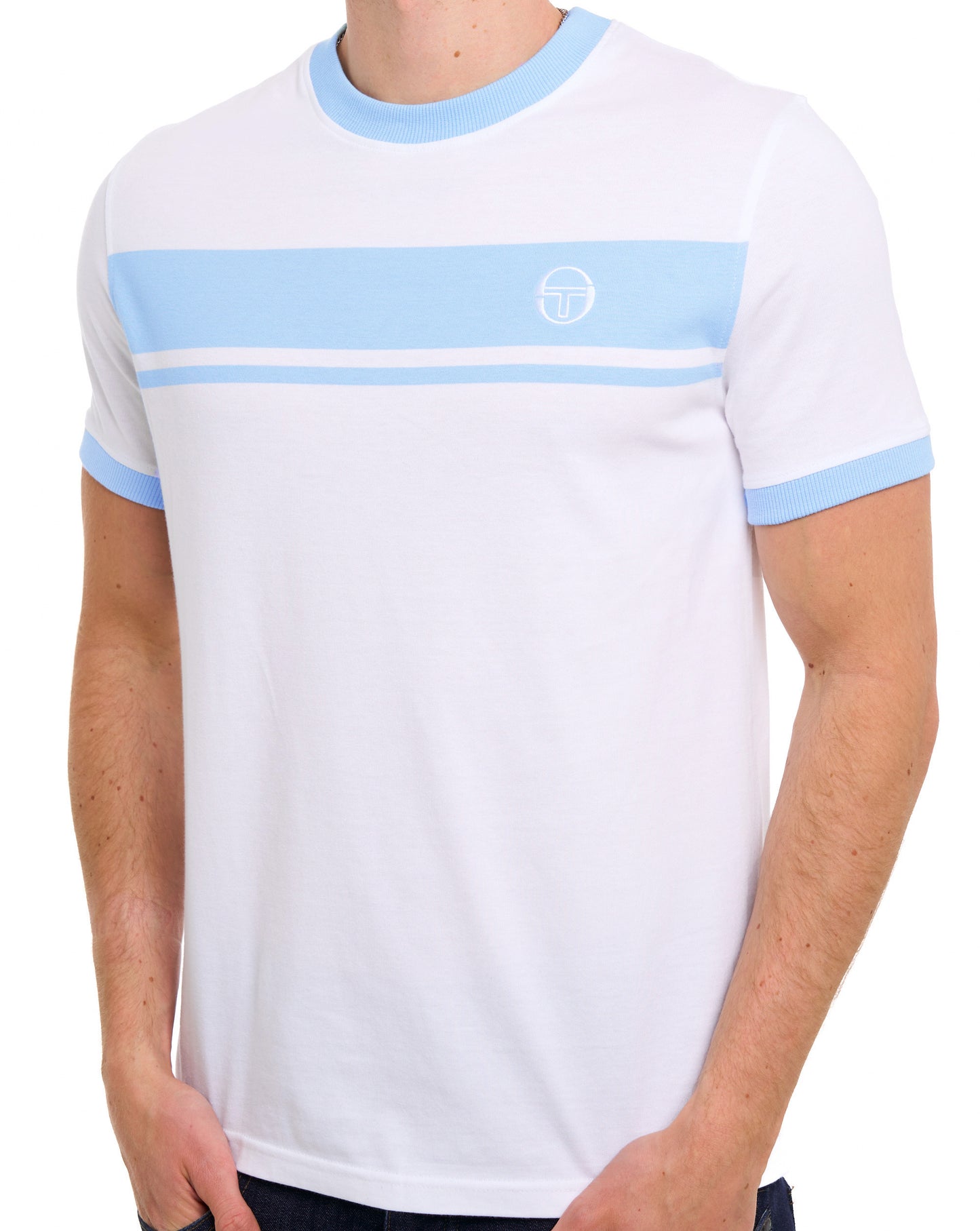 Sergio Tacchini Masters T-Shirt Weiß/Himmelblau