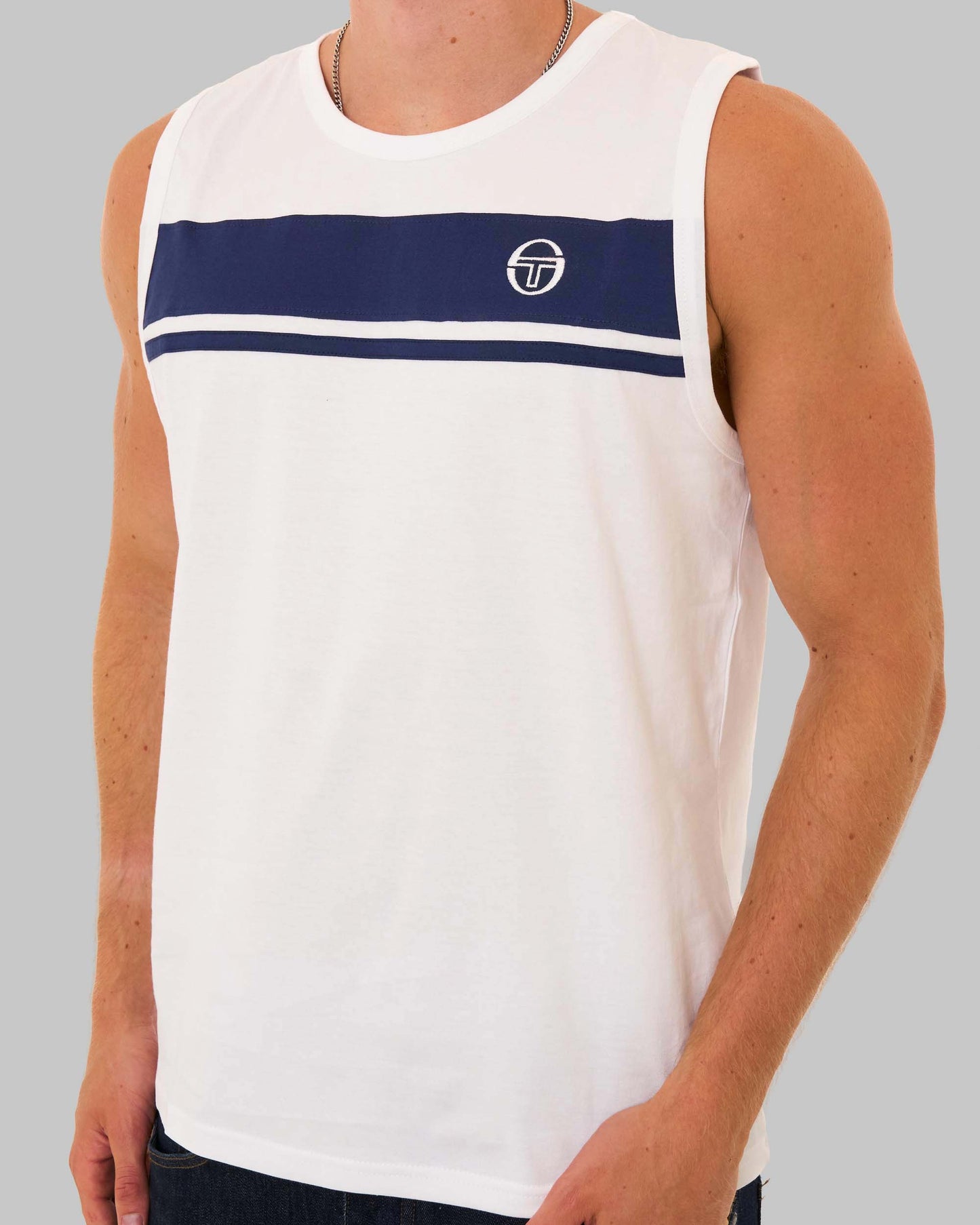 Sergio Tacchini Masters Vest White/Navy