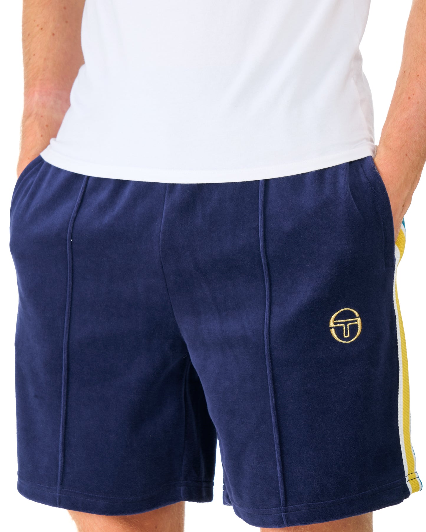 Sergio Tacchini Monte Velour Shorts Navy Blue