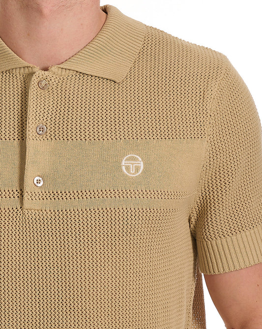 Sergio Tacchini Sergio Tacchini Strukturiertes Strickpolo Sand