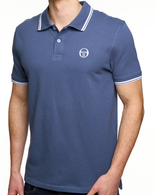 Sergio Tacchini Sergio Tacchini Poloshirt mit Farbverlauf, Vintage Indigo/Weiß