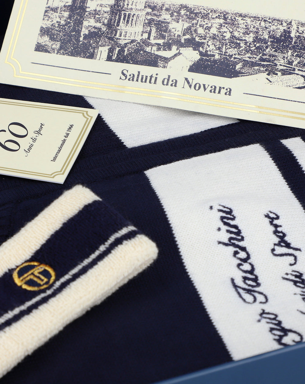 Sergio Tacchini 60th Anniversary Track Top Box Navy Blue/Gardenia