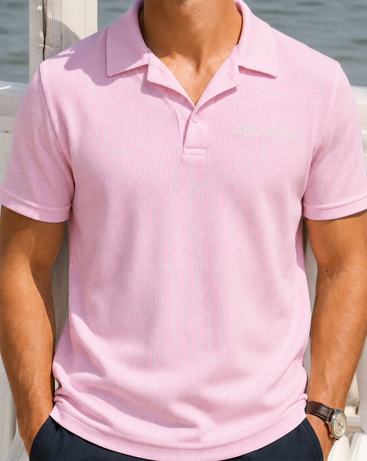 Sergio Tacchini Sergio Tacchini Signature Revere Polo Pink