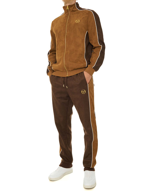 Sergio Tacchini Sergio Tacchini Contrasto Suede Track Top Caramel/Brown