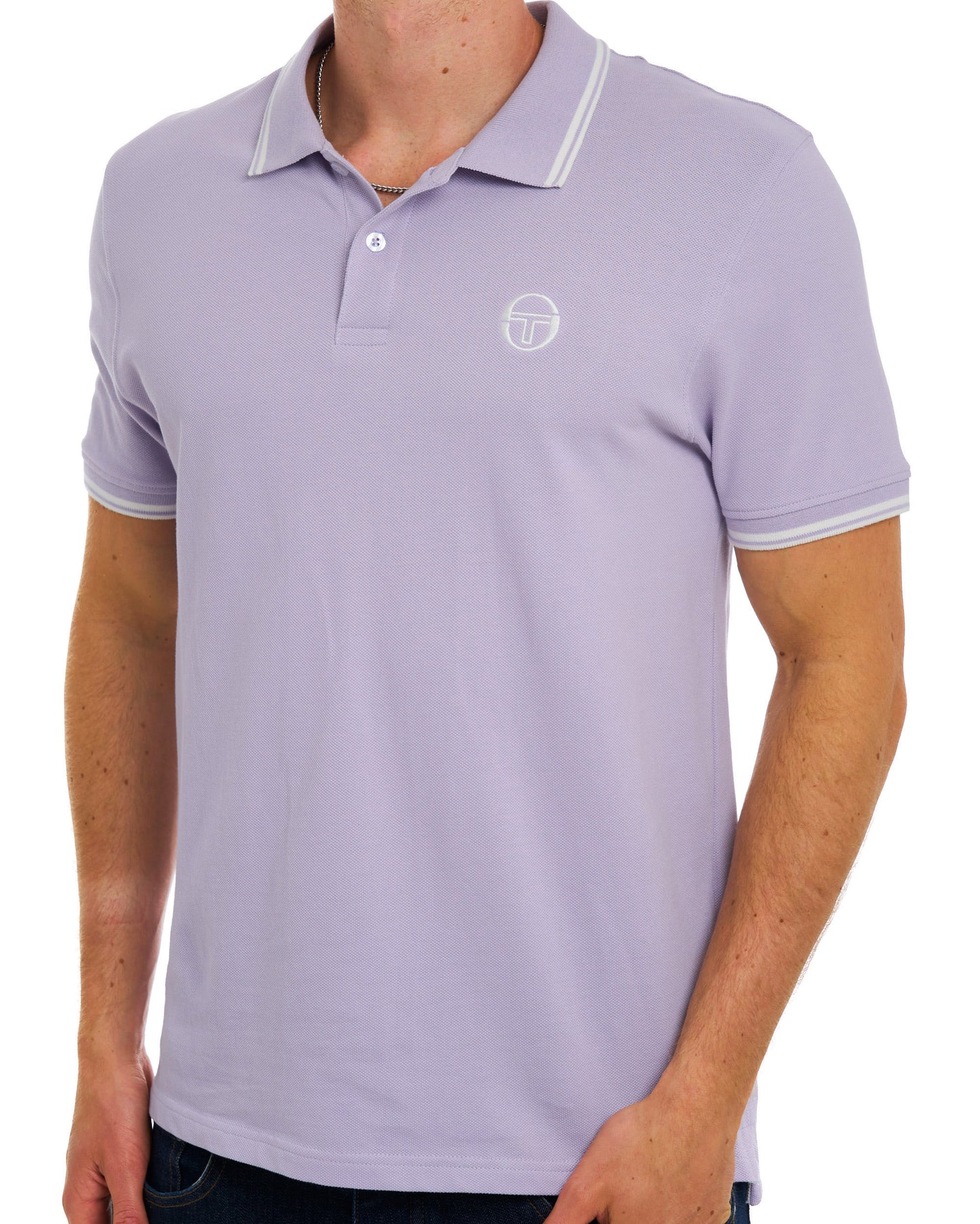 Sergio Tacchini Polohemd mit Distel-/Gardenien-Motiv