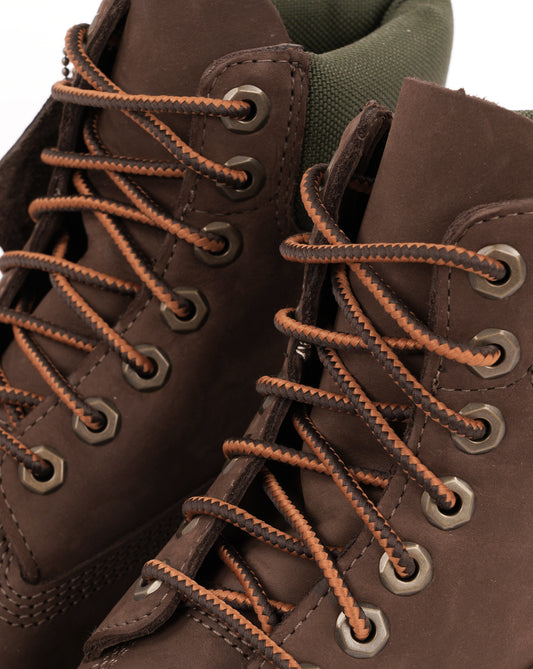 Timberland Timberland Heritage 6 Inch Lace Up Waterproof Boot Dark Brown Nubuck