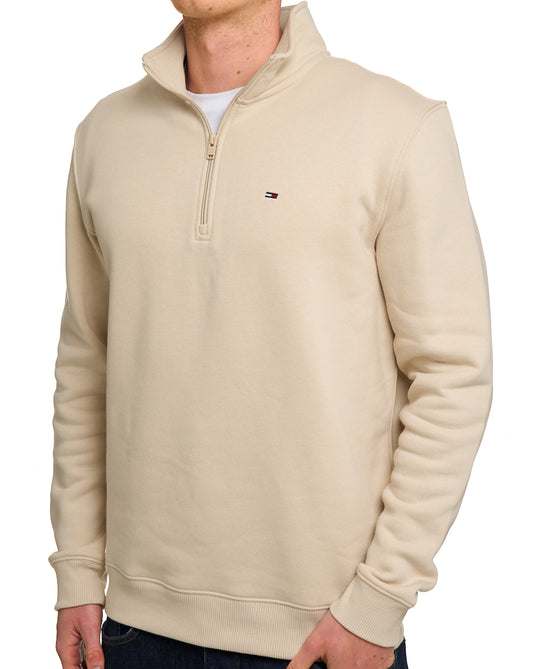 Tommy Jeans Tommy Jeans 1/4 Zip Neck Sweat Sand