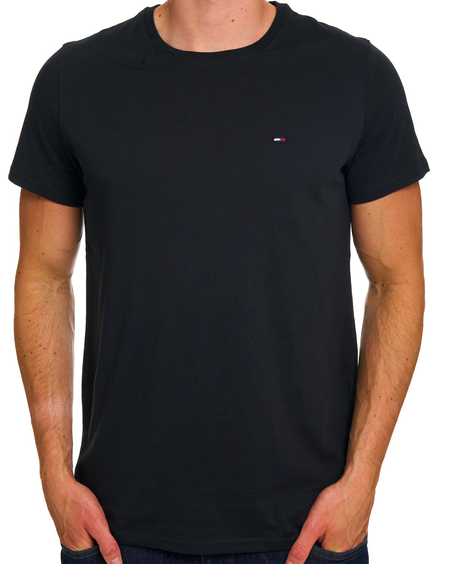 Tommy Jeans T-Shirt mit Rundhalsausschnitt, Schwarz