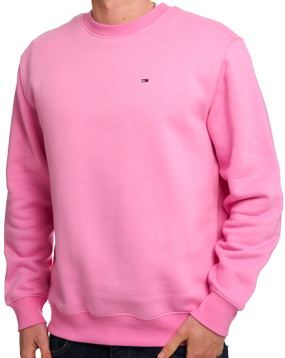 Tommy Jeans Flag Crew Sweatshirt Pink