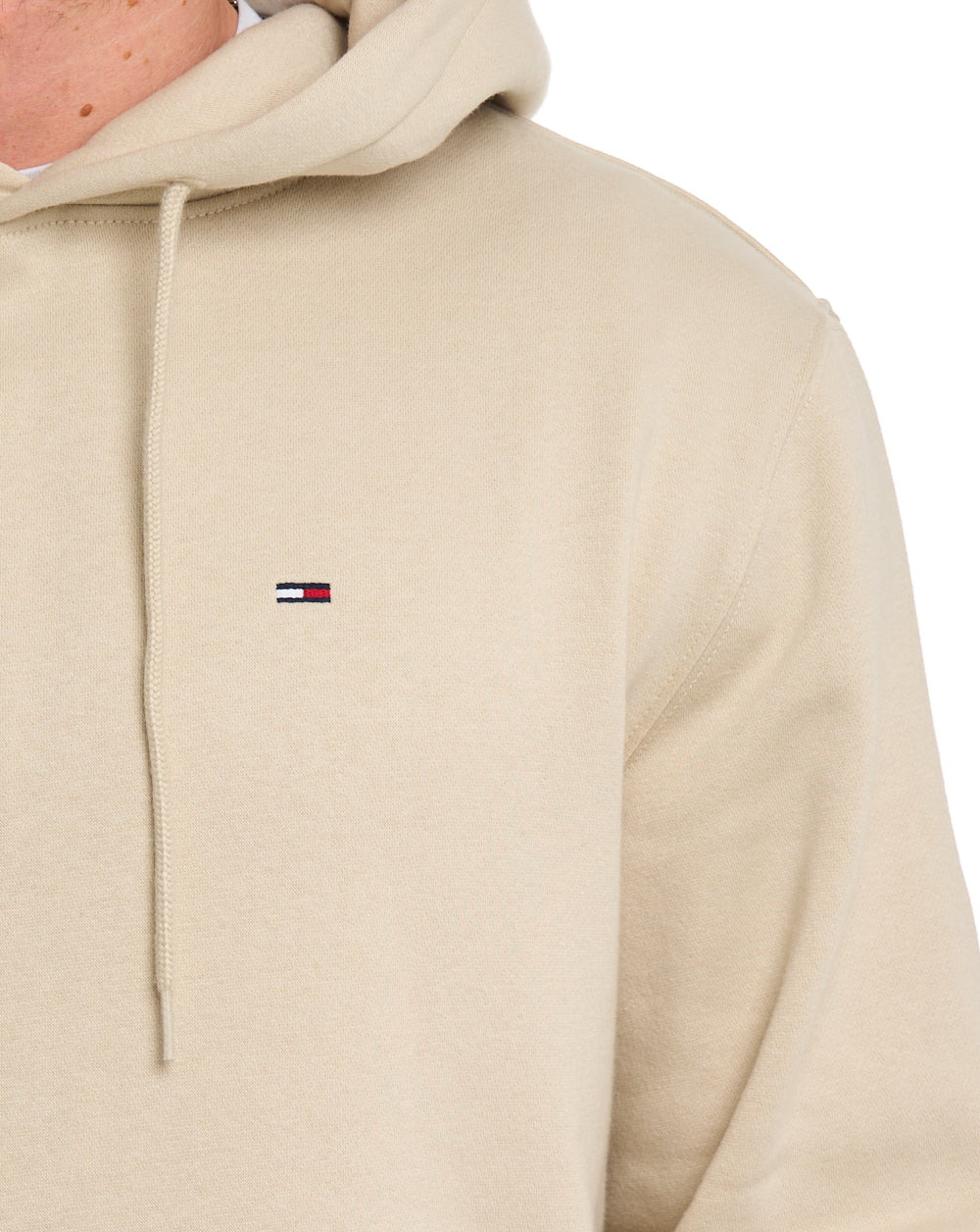Tommy Jeans Flag Patch Hoodie Sand
