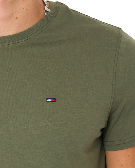 Tommy Hilfiger Tommy Jeans Slim Fit T Shirt Rocky Mountain Green