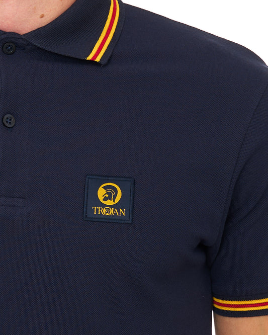 Trojan Trojan Old School Pique Polo Navy
