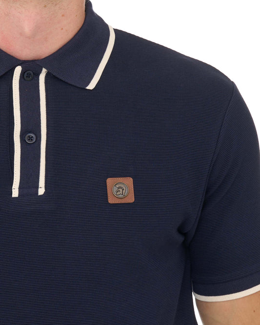 Trojan Trojan Ottoman Rib Polo Navy