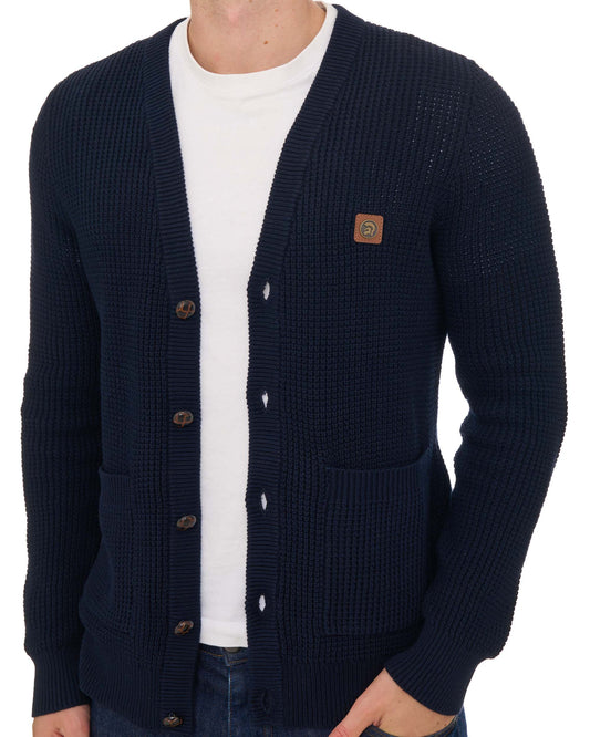Trojan Trojan Waffel-Cardigan Marineblau