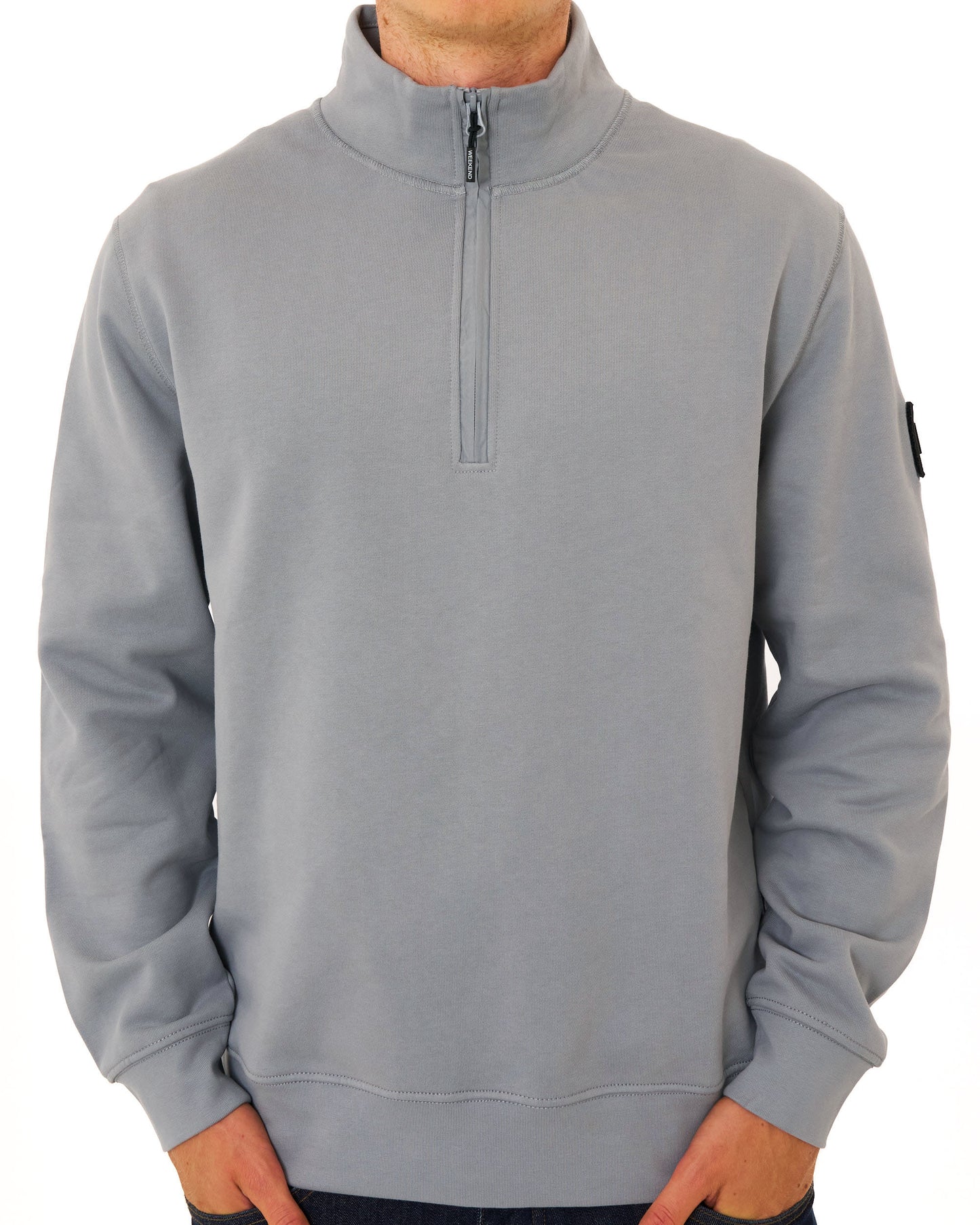 Weekend Offender Kraviz 1/2 Zip Sweat Smoke Grey