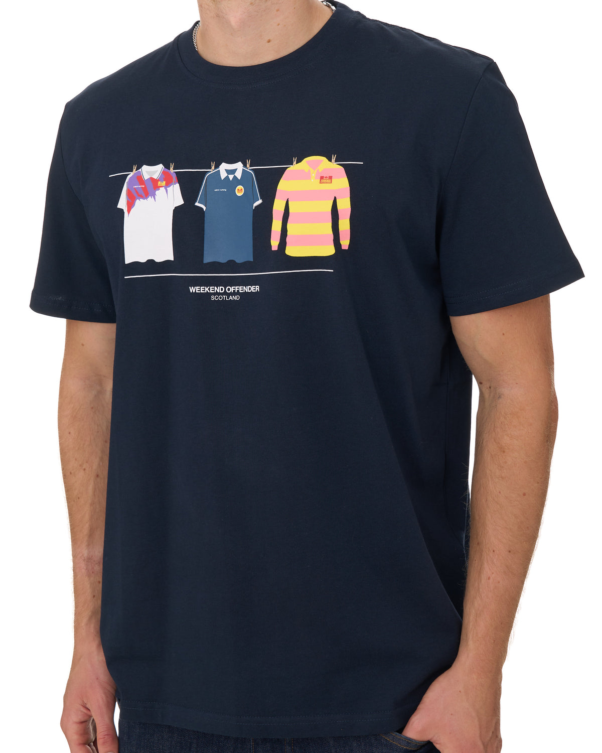 Weekend Offender Schottland Euro T-Shirt Marineblau