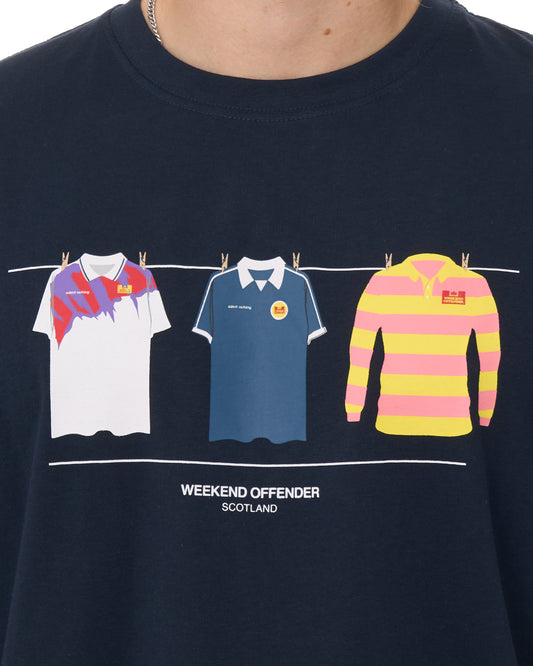 Weekend Offender Weekend Offender Schottland Euro T-Shirt Marineblau