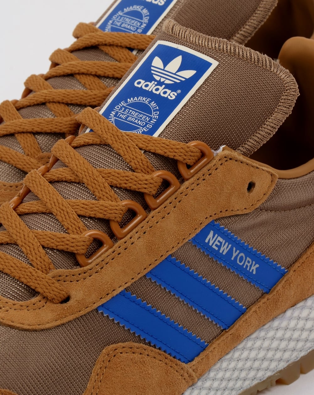 Adidas New York Trainers Rich Tan/Blue