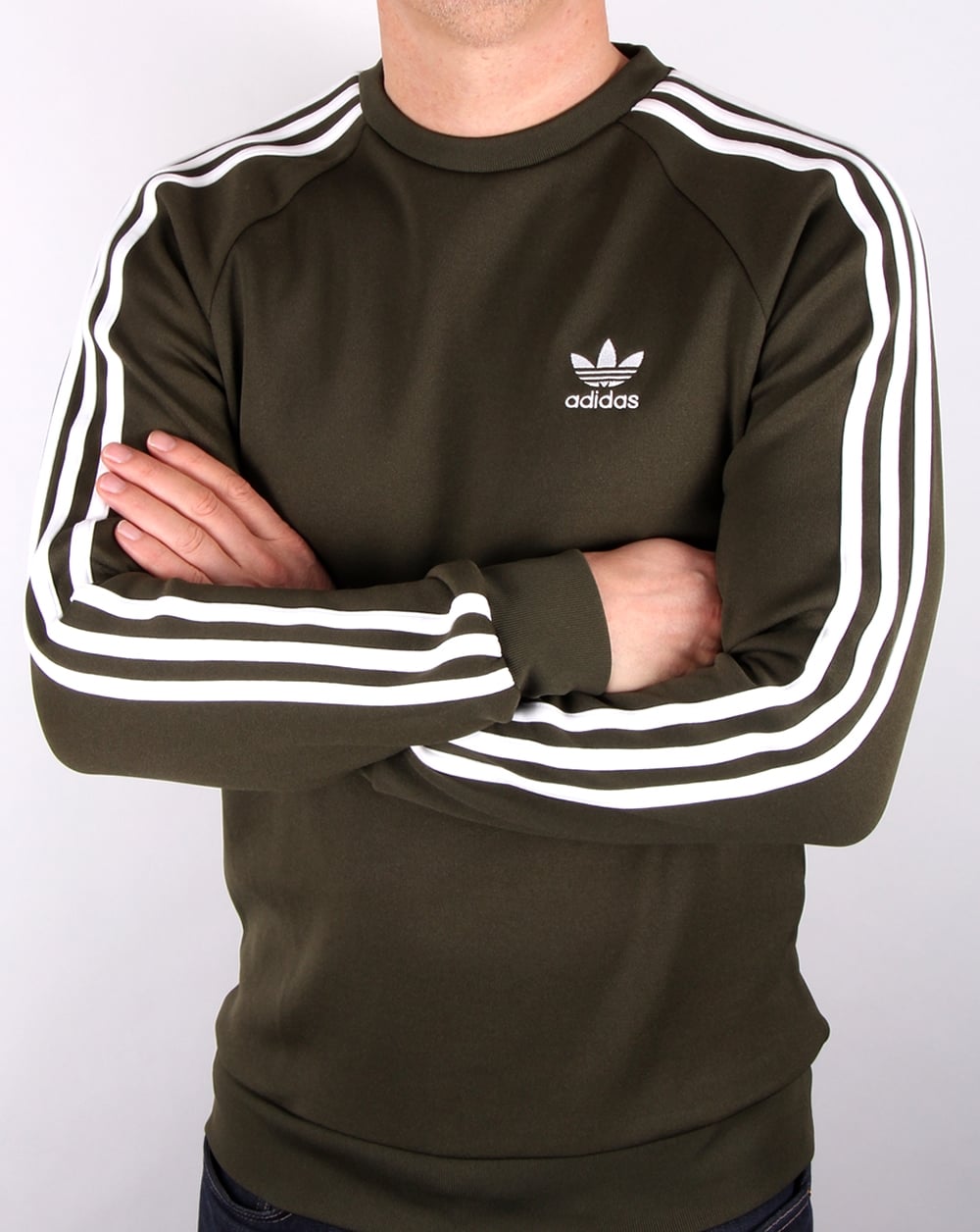 Adidas Originals Crew Neck Sweat Khaki White