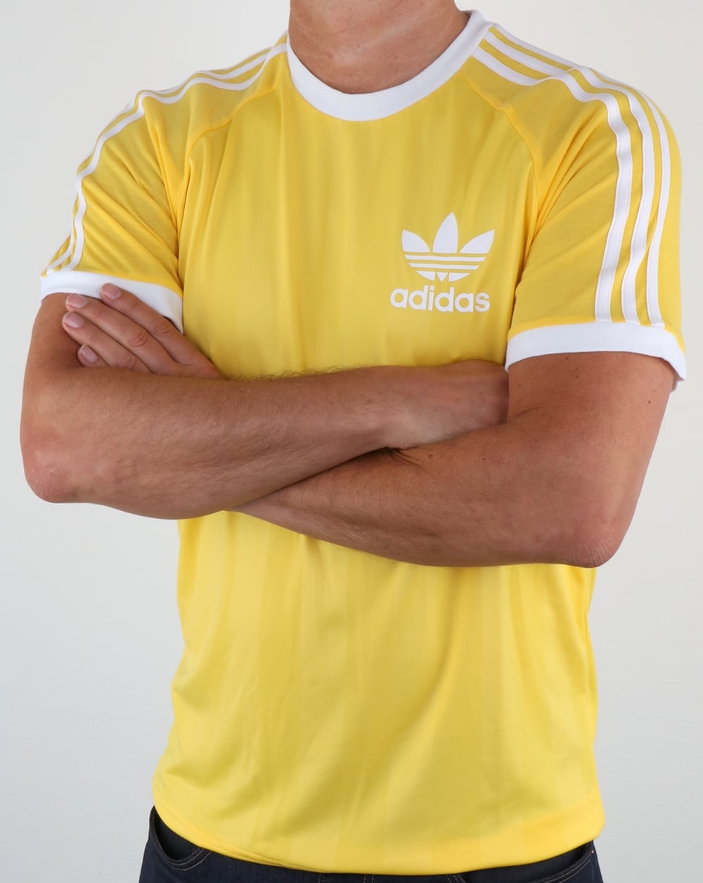 Adidas Originals Old Skool 3 Stripes T Shirt Citrus Yellow