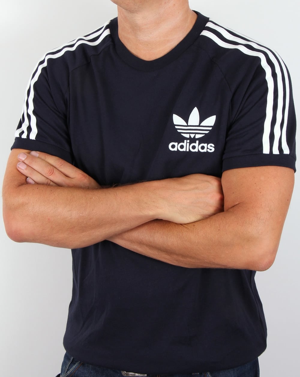 Adidas Originals Retro 3 Stripes T-shirt Navy