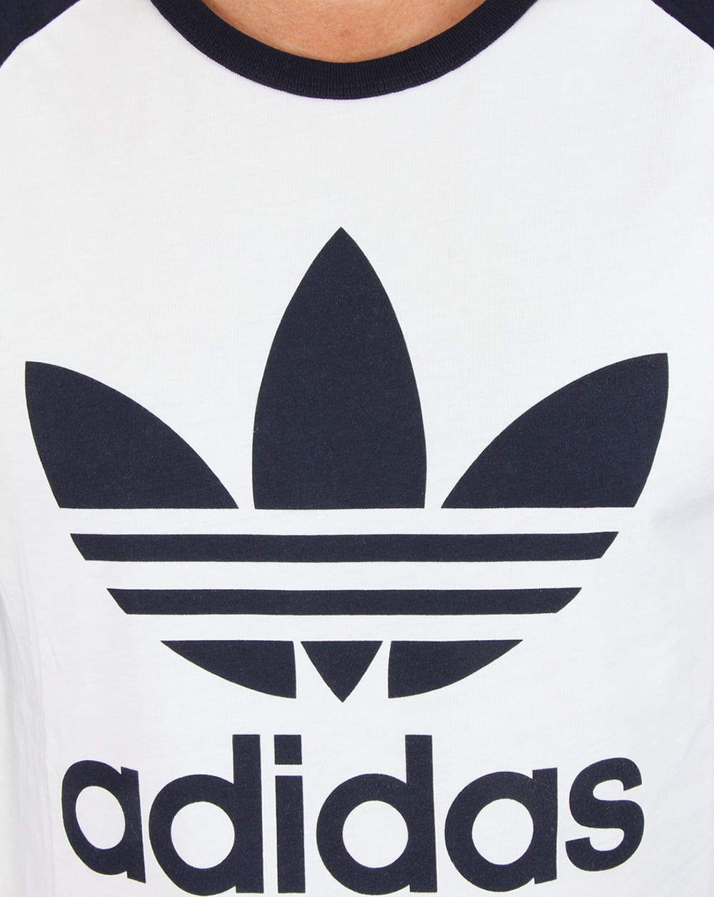 Adidas Originals Trefoil Long Sleeve Raglan T-shirt White/Navy
