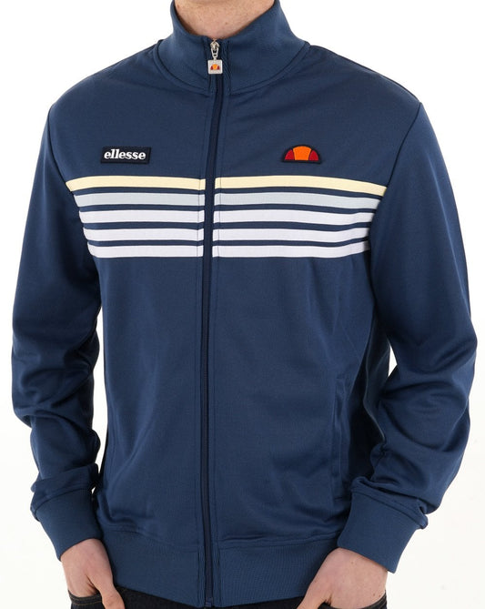 Ellesse Ellesse 5-Streifen-Trainingsjacke Dunkelblau/Weiß