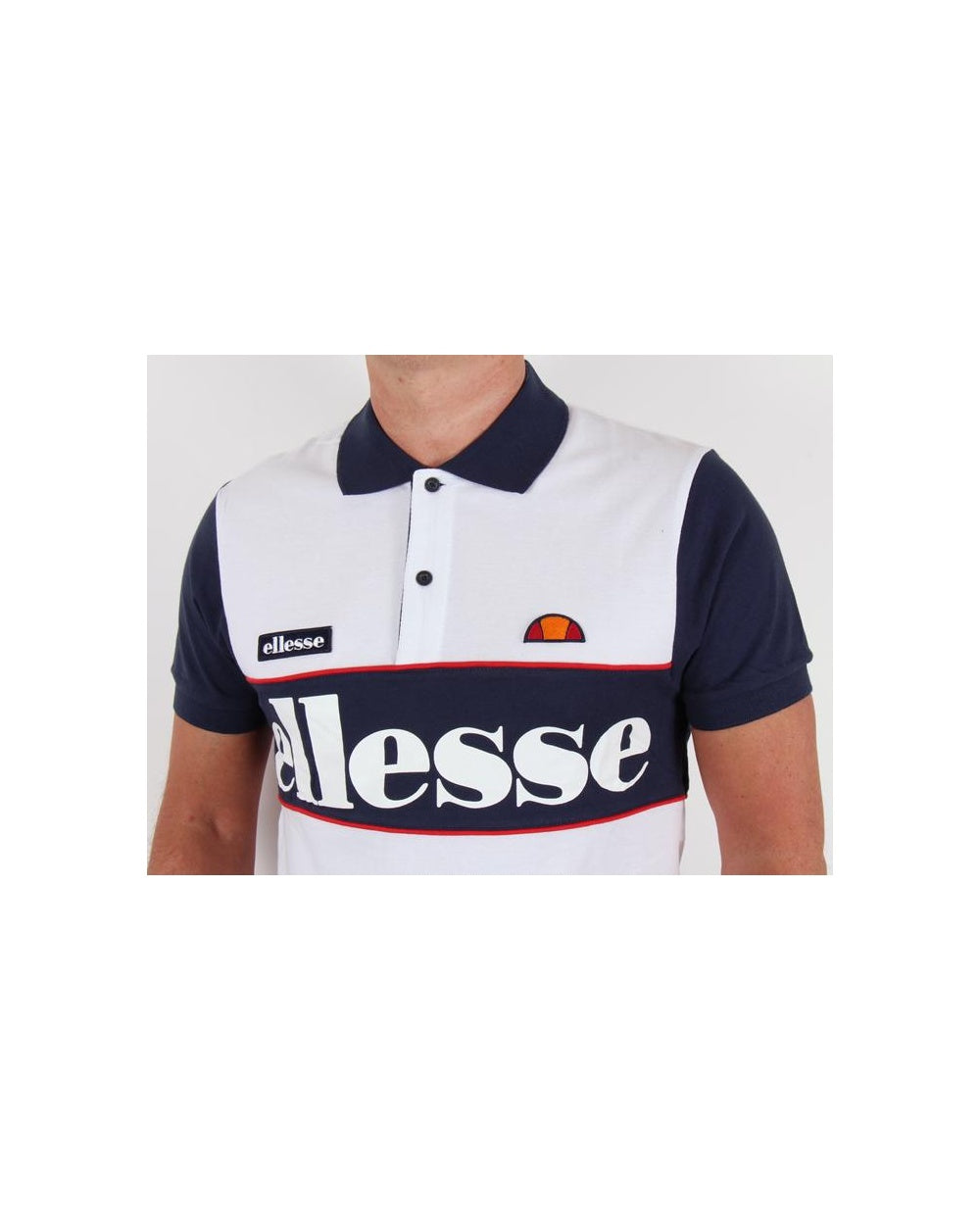 Ellesse Bartolami Polo Shirt White/navy