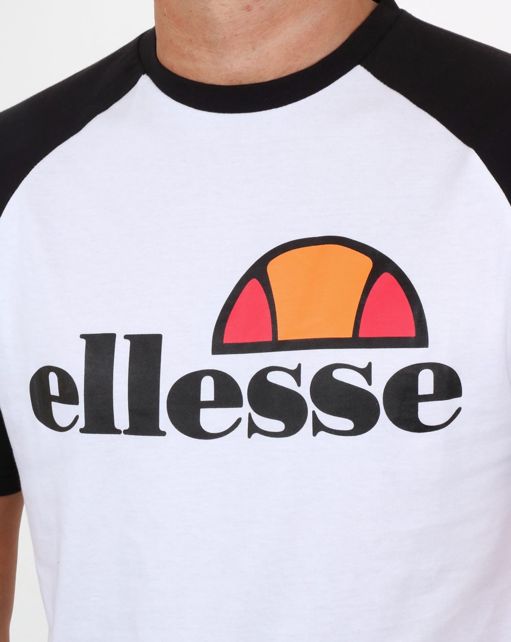 Ellesse Cassina Raglan T Shirt White/Black