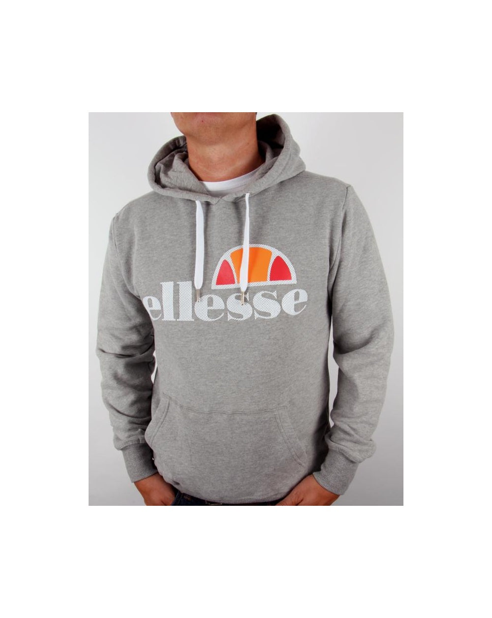 Ellesse Castello Overhead Logo Hoodie Grey Marl