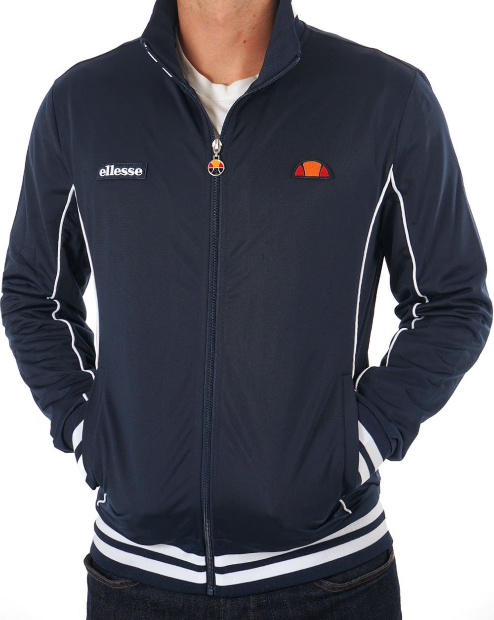 Ellesse Milan Track Top Navy/White