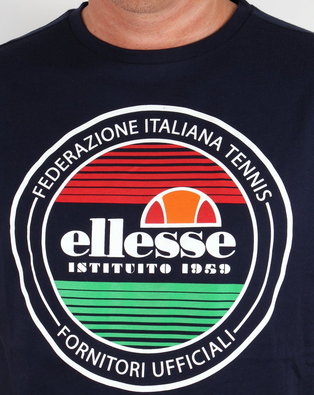 Ellesse Old Skool Logo T-shirt Navy