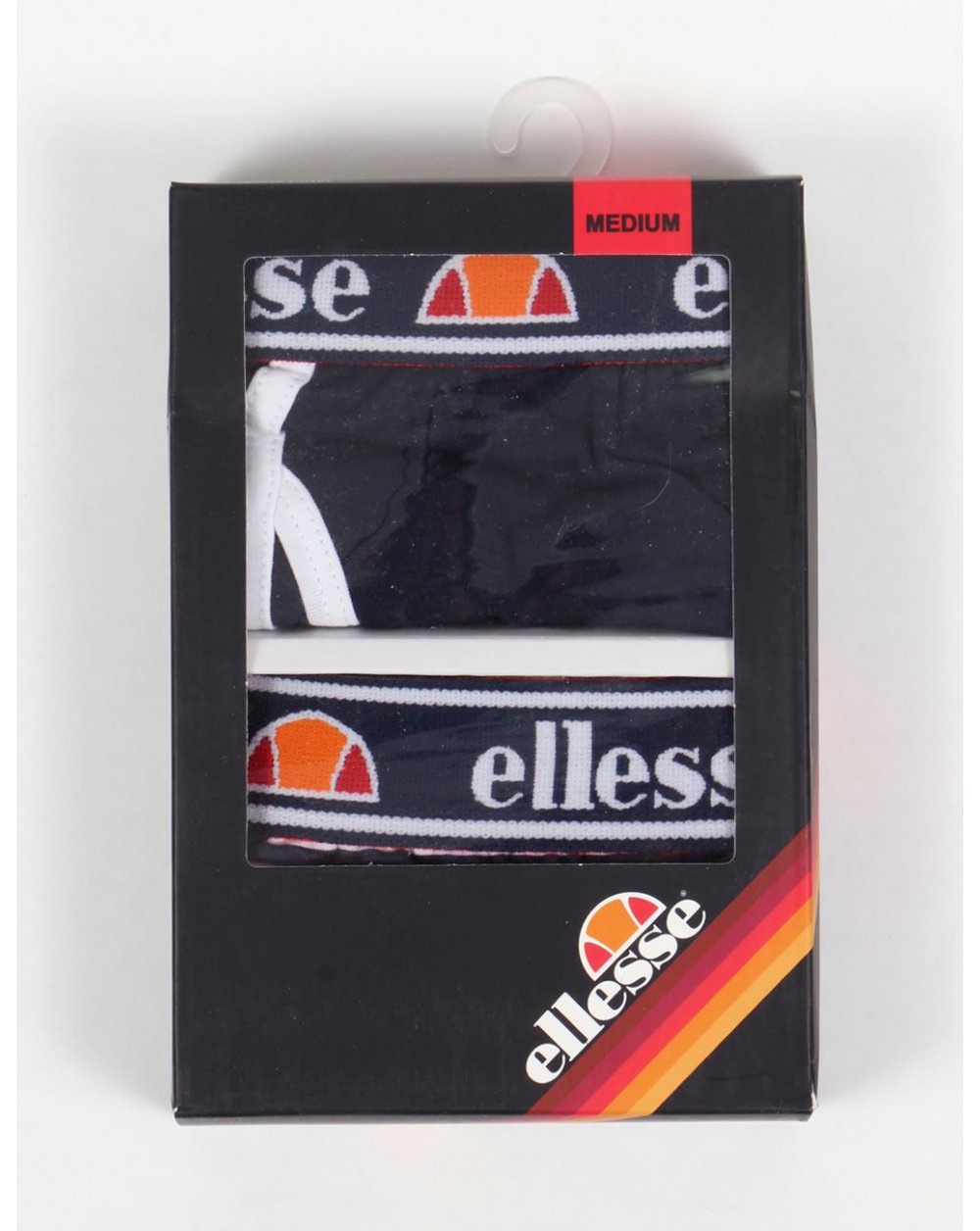 Ellesse Piota Boxer Shorts Twin Pack Navy/white