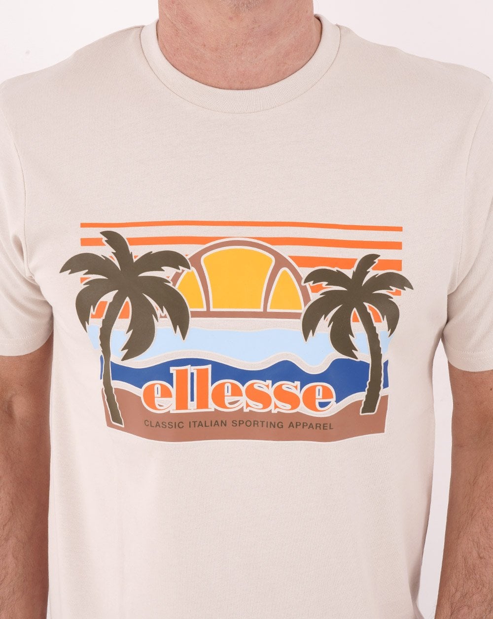 Ellesse Sechsaro T Shirt Beige