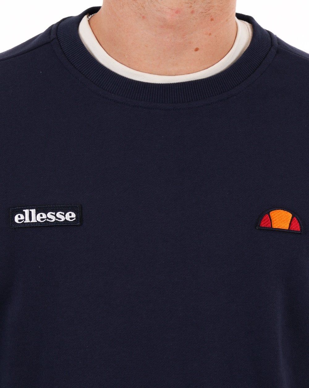 Ellesse Twin Badge Sweatshirt Navy