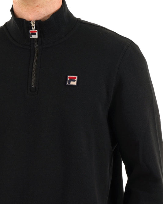 Fila Vintage Fila Vintage 1/4 Zip Sweatshirt Schwarz