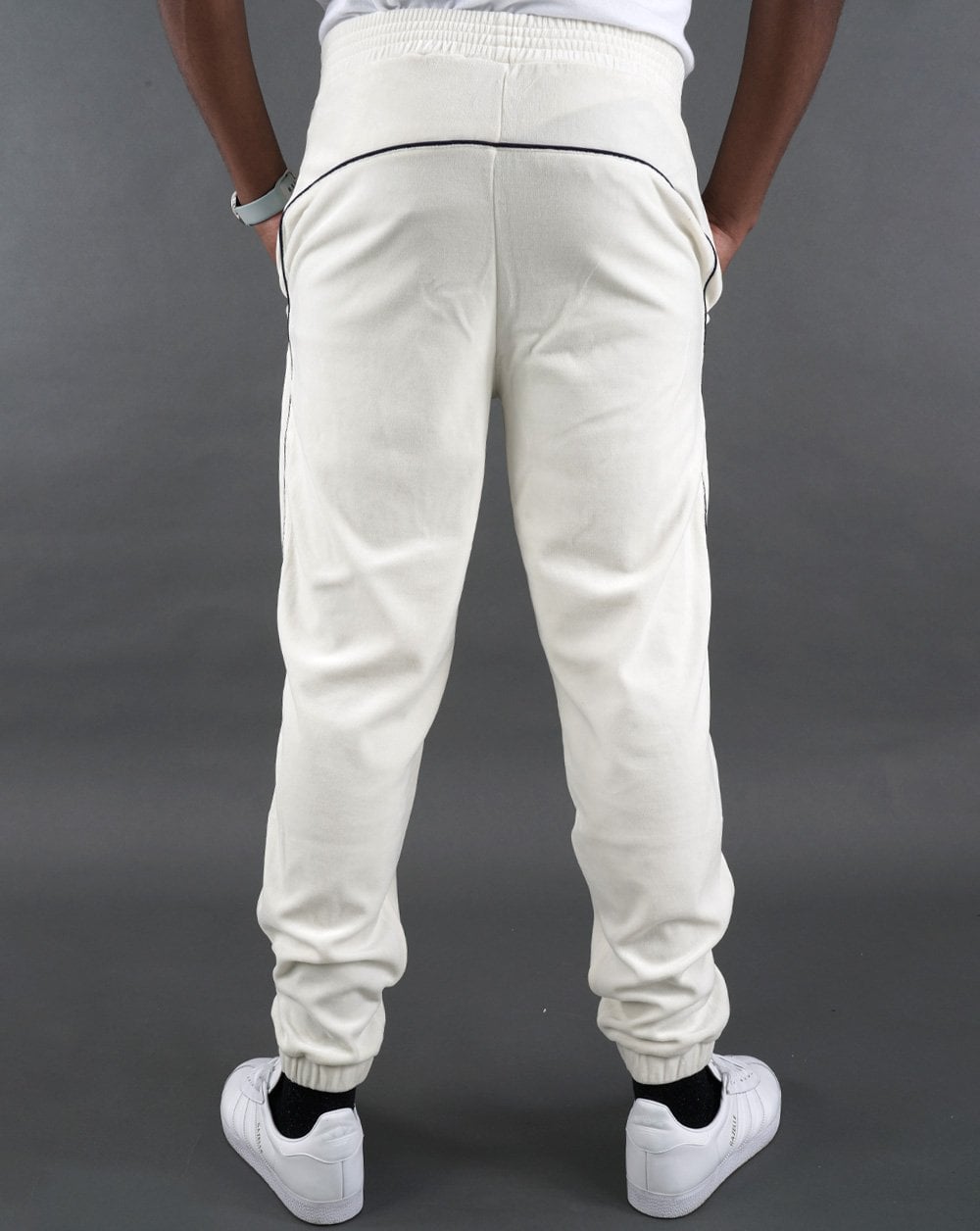 Fila Vintage Frankie Velour Track Pants Off White/Navy