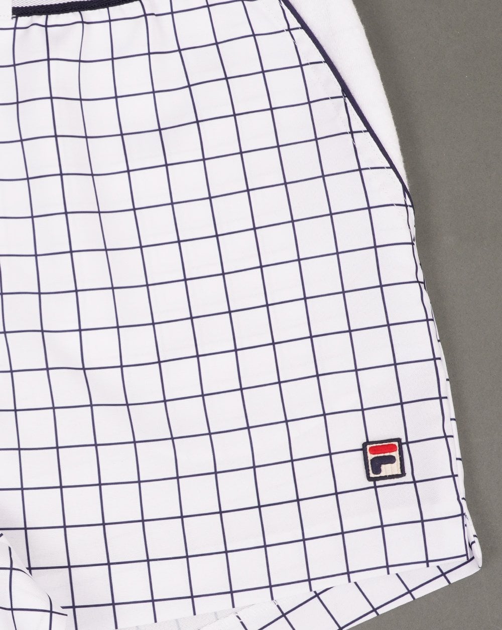 Fila Vintage High Tide Check Shorts White