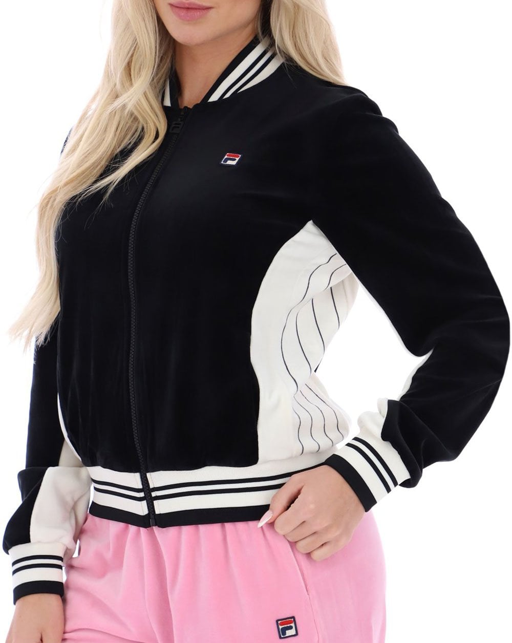 Fila Vintage Jenesis Velour Track Top Black
