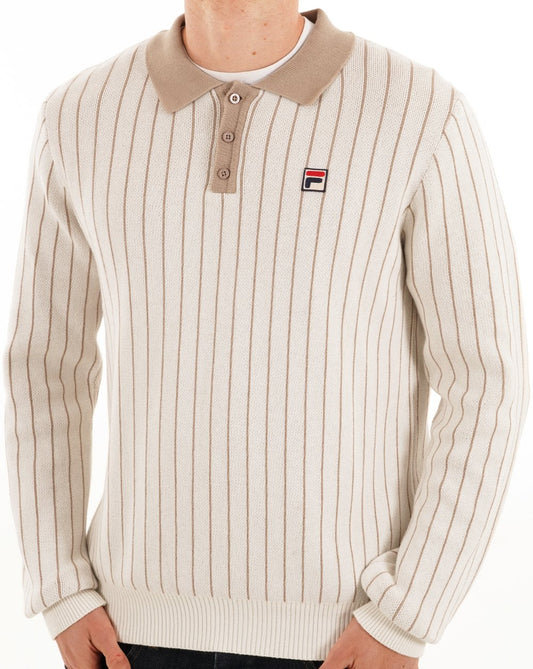 Fila Vintage Fila Vintage Kobe Strickpolo Gardenia/Stone