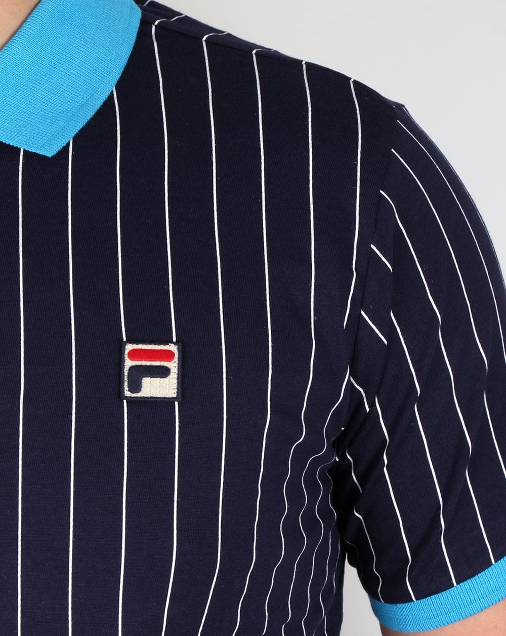 Fila Vintage Mk1 Settanta Polo Shirt Navy/Malibu Blue